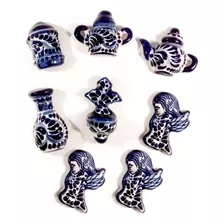 Set 8 Imanes Talavera Poblana Barroca Decorativo Plumeado #2