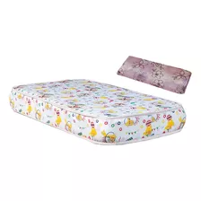 Colchon De Cuna 65x100x13 + Almohada Cuna 48x20x5 Maxiking