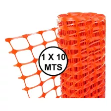 Malla Seguridad Naranja - 10 Mts Largo X 1 Mts Alto - Ideal Obras, Jardines Y Mas