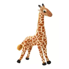 Girafa Realista Em Pé De Pelúcia 52 Cm