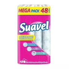 Papel Higiénico Suavel 200 Hojas Dobles 48 Rollos