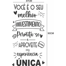 Adesivo De Parede Frase Você É Seu Melhor Investimento