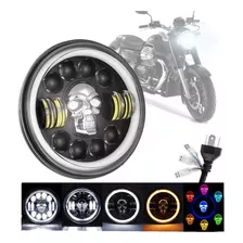 Faro Led 7'' Foco Lupa Luz Calavera Para Moto Wrangler Jeep