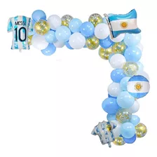 Arco Globos Selección Argentina Messi Fútbol Mundial Pelota