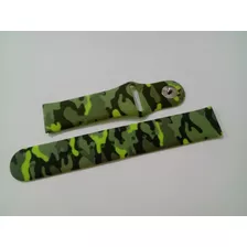 Pulseira Silicone Camuflada Verde 20mm D20 Amazfit Bip 