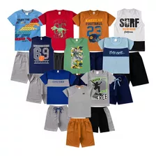 Kit 8 Peças De Roupa Infantil Menino Atacado Masculino Calor