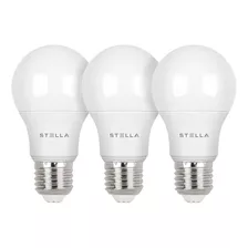 3x Lâmpada Led Bulb A60 9w Stella Sth8265 Quente Neutro Frio Cor Da Luz 4000k Branco Neutro