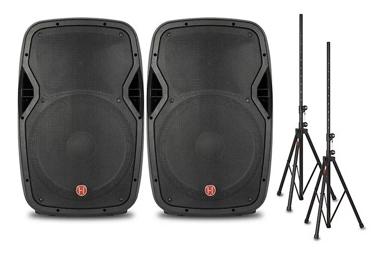 Harbinger Package With Vari V1015 15 Powered Speakers 