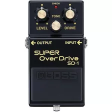 Pedal Boss Super Overdrive Sd-1-4ª Edición Limitada De 40 Años, Color Negro