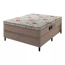  Cama Box Casal Conjunto Ortopédico D45 Portobel 138x188x53