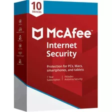 Mcafee Internet Security 10 Dispositivo 1 Año Codigo Oficial