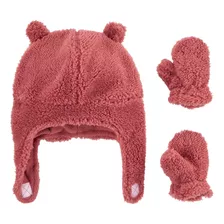 Gorro Con Orejitas Y Mitones De Sherpa Para Bebé Carters