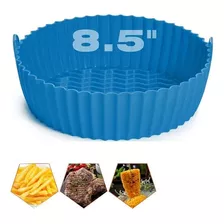 Round Silicone Mold Microwave Fryer W/ Handle