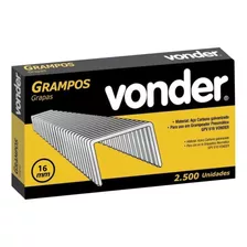 Grampo 16mm Para Grampeador Pneumático Gpv616 Vonder 2500 Pç