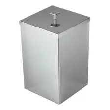 Lixeira Quadrada Para Banheiro Cozinha 7,8l Inox