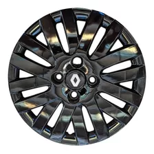 Juego 4 Tazas Negras Renault Clio Rodado 14 Ajusta Bulones 