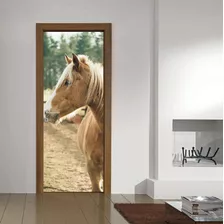 Vinilo Para Puerta Caballo Horse Animal Naturaleza M8