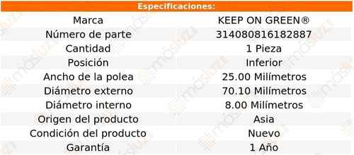 Polea 70.10 Mm Inf Mercedes-benz Ml350 6 Cil 3.5l 06/10 Kg Foto 3