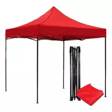 Toldo Plegable 2x2 Impermeable Araña Rojo