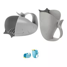 Cubo De Baño Moby Whaleia Para Enjuagar En El Baño Skip Hop, Color Gris