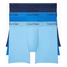 Pack 3 Bóxers Micro Stretch Azul Calvin Klein Hombre