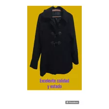 Saco Montgomery De Paño Negro Talle L P/hombre