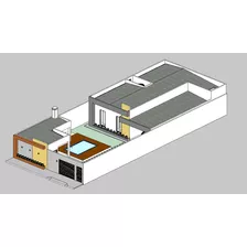 Projeto Arquitetônico Casa 200m² Editável Revit