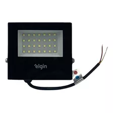 Refletor De Led Holofote 50w Bivolt Branco Frio Ip66 Carcaça Preto Luz Branco-frio