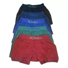 Boxer Zorba Algodón Sin Costura Talle Grande Pack X6