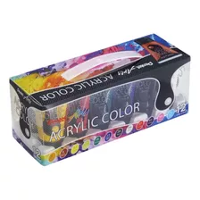 Tinta Acrílica Acrylic Colour Kit Com 12 Unidades - Pentel