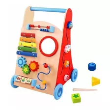 Caminador De Actividades Madera Tooky Toy Bebe Cadaques Kids Color Rojo