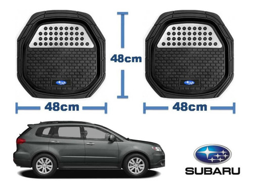 Tapetes 4pz Charola 3d Logo Subaru Triberca 2007 A 2014 Foto 3