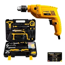 Furadeira Impacto 3/8'' 570w Hammer + Kit Ferramentas 134pçs