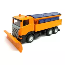 Miniatura Caminhão Scania P380 Limpa Neve - Quitanieves 1/87 Cor Amarelo