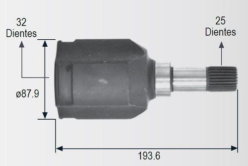 Espiga Lado Caja Izq Dodge Caravan 91-95 / Aut / Base Foto 2