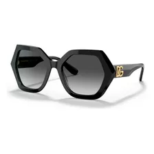 Óculos De Sol - Dolce & Gabbana - Dg4406 501/8g 54 Cor Da Armação Preto Cor Da Haste Preto Cor Da Lente Cinza Degradê Desenho Irregular