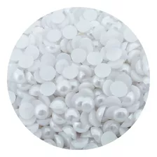 Meia Pérola Abs 8mm Cor Branco Sem Furo 4000un Atacado