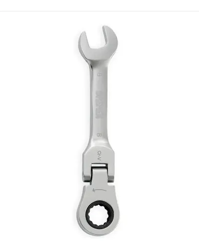 Llave Combinada Con Crique Corta Articulada 13 Mm Bremen Cod. 6256 Dgm Plateado