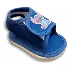 Sandalias Bebe No Caminante Stitch Con Abrojo