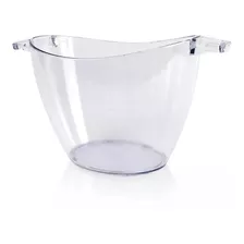 Champanheira Balde De Gelo Com Alça De Acrilico Cristal 5l Cor Transparente