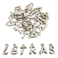 Pingente Letras De Metal Kit Sortido Todo Alfabeto 65 Peças