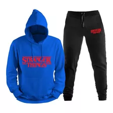 Conjunto Blusa Moletom Com Calça Série Stranger Things