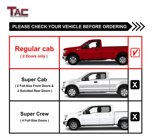 Tac - Estribos De 6.5 Pulgadas Para Ford F250/f350/f450/f550 Foto 3