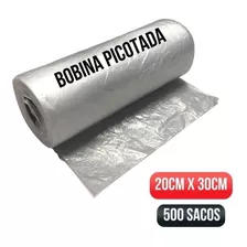 Bobina Saco Plastico Picotada 20x30 Rolo C/ 500 Sacos Full