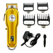 Maquina De Cabelo Com Display Aq 1986 Gold Profissional