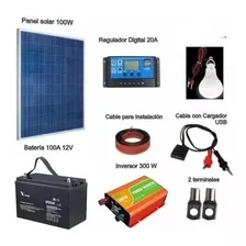 Kit Solar Ksl500w Para Carga Laptop, 10 Luces Celulares, Tv