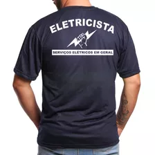 Camiseta Eletricista Uniforme Trabalho Pv Pronta Entrega
