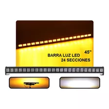 Barra Torreta Luz Led Con Estrobo Blanco Ambar 45 Pulgadas