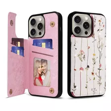 Funda De Piel Tipo Cartera Para iPhone 13 Mini