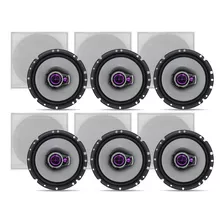 Kit 6 Caixas De Som Pioneer Arandela Quadrada Embutir 50rms